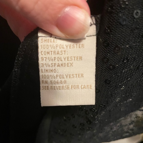 Jonathan Martin Women’s Black Sequin Mini Dress with bow on back Size 12 - Picture 2 of 4